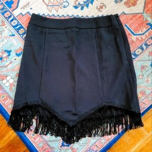 NWOT Black Birdie Skirt with Fringe